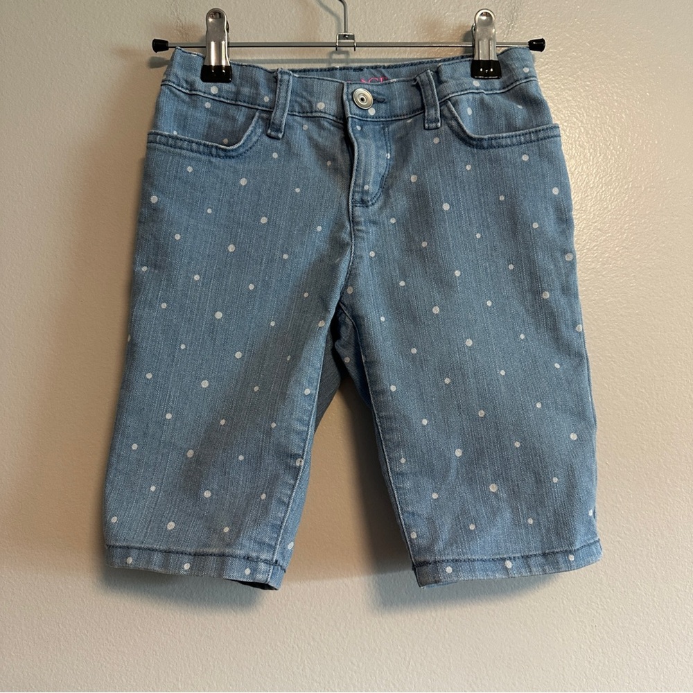 Children’s Place Blue Polka Dot Kids Shorts Size 6X - 7